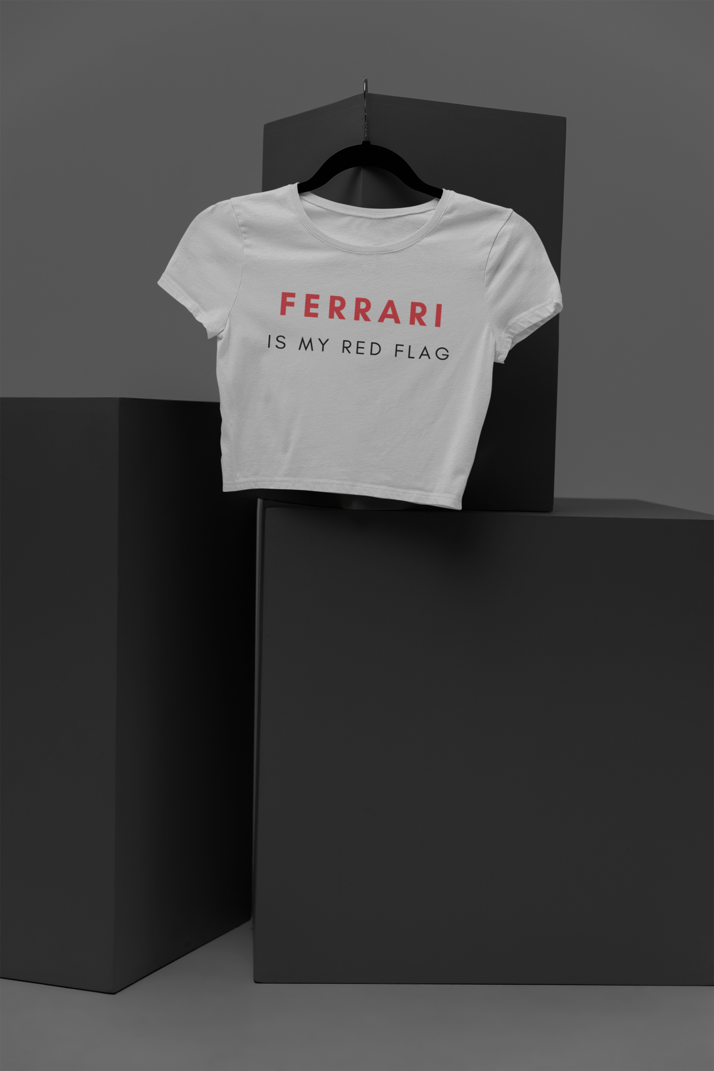 "FERRARI IS MY RED FLAG" Crop Top