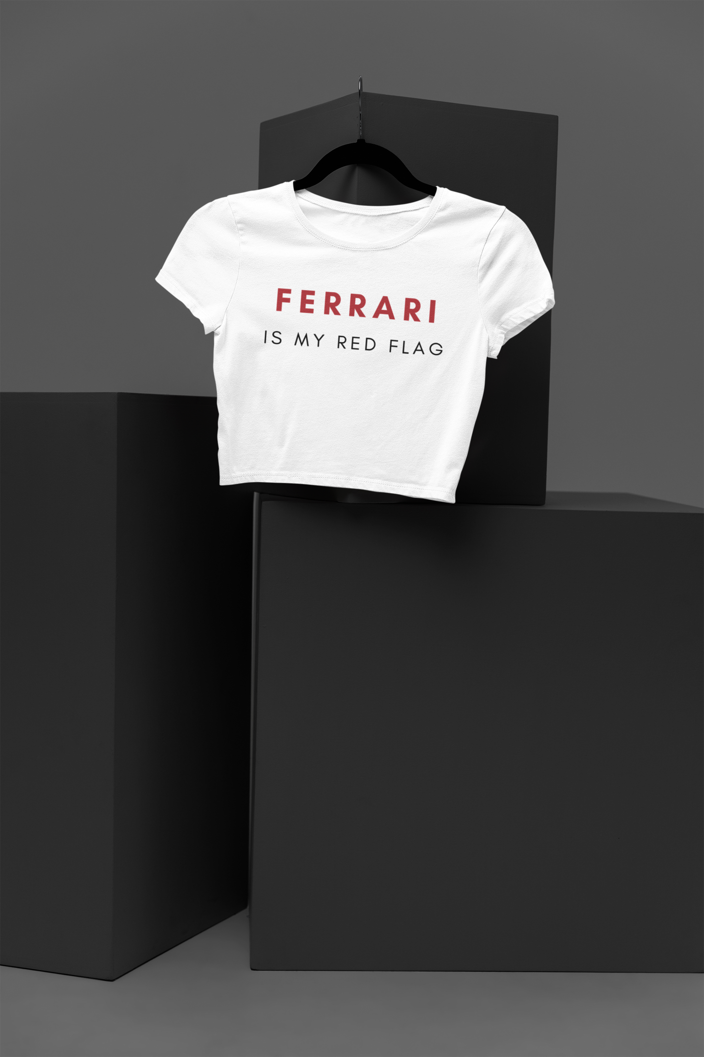 "FERRARI IS MY RED FLAG" Crop Top